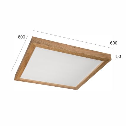 Brilagi - LED-Badezimmer-Deckenleuchte WOODY FRAME LED/50W/230V 60x60 cm IP44 Eiche