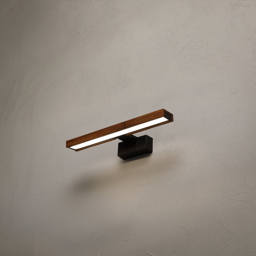 Brilagi - LED-Beleuchtung für Badezimmerspiegel WOODY MIRROR 3v1 LED/8W/230V 40 cm IP44 schwarz/Eiche