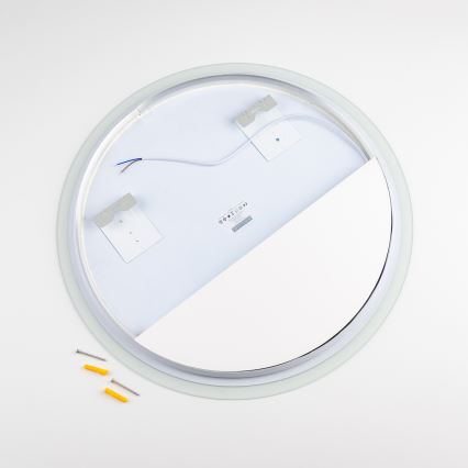 Brilagi - LED-Badezimmerspiegel BERNATE LED/19W/230V Ø 60 cm silber IP44 CRI 90 dimmbar + CCT