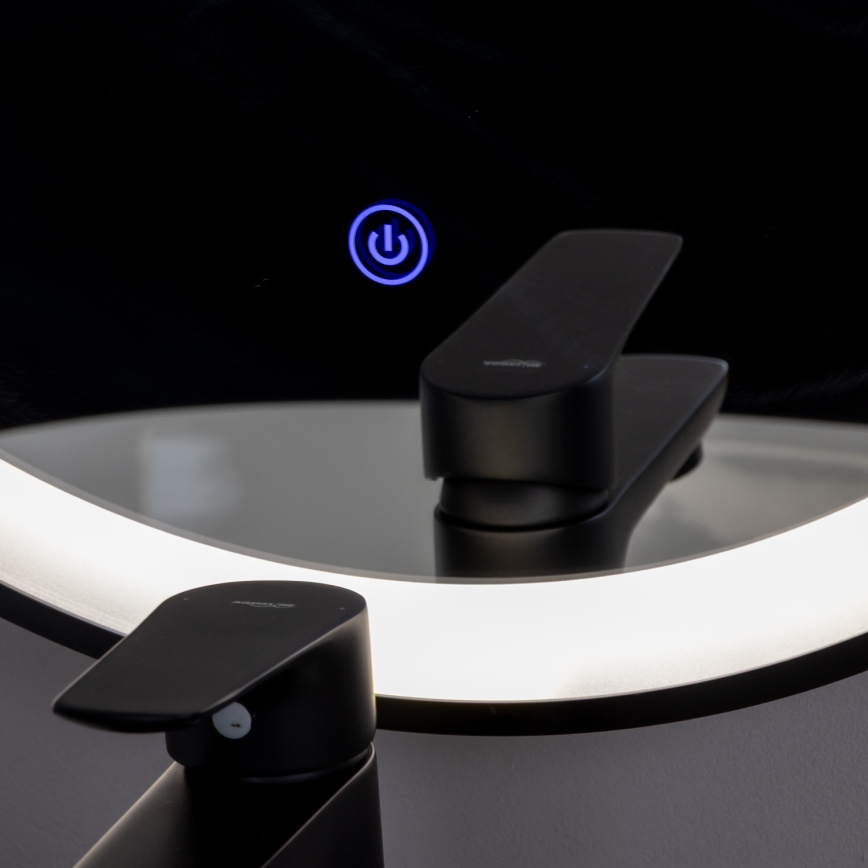 Brilagi - LED-Badezimmerspiegel CANZO LED/25W/230V 50x80 cm schwarz IP44 CRI 90 dimmbar + CCT