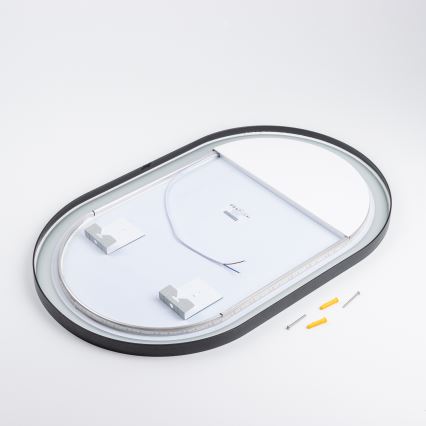 Brilagi - LED-Badezimmerspiegel CANZO LED/25W/230V 50x80 cm schwarz IP44 CRI 90 dimmbar + CCT