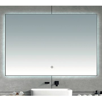 Brilagi - LED Badezimmerspiegel DESIO LED/28W/230V 60x80 cm silber IP44 CRI 90 dimmbar + CCT