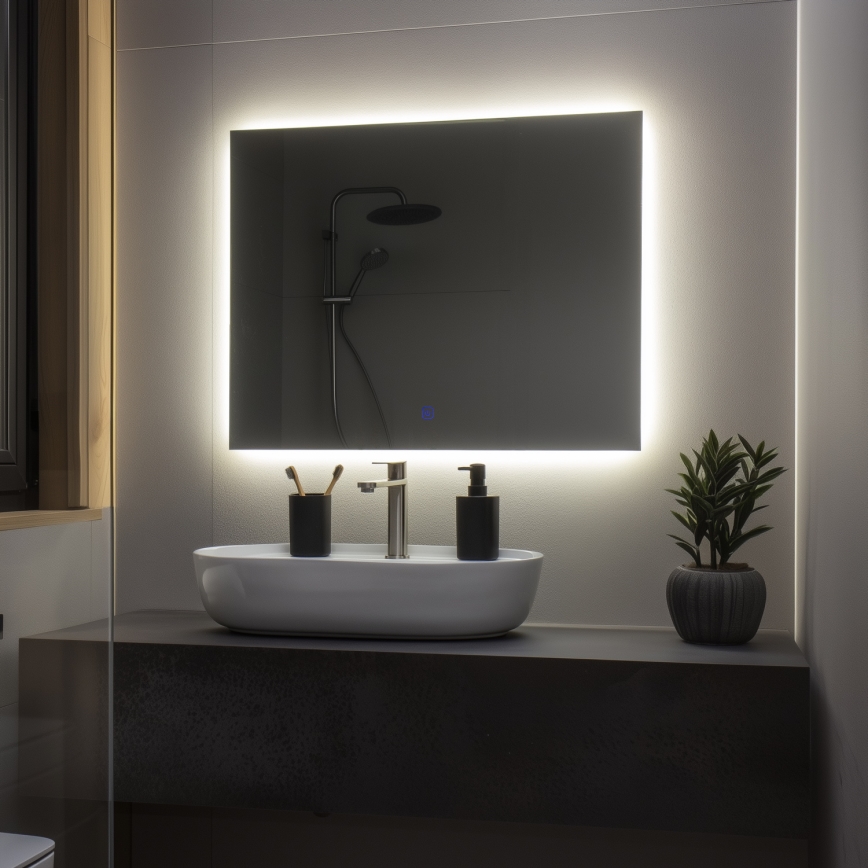 Brilagi - LED-Badspiegel LUCE LED/28W/230V 60x80 cm IP44 CRI 90 dimmbar + CCT