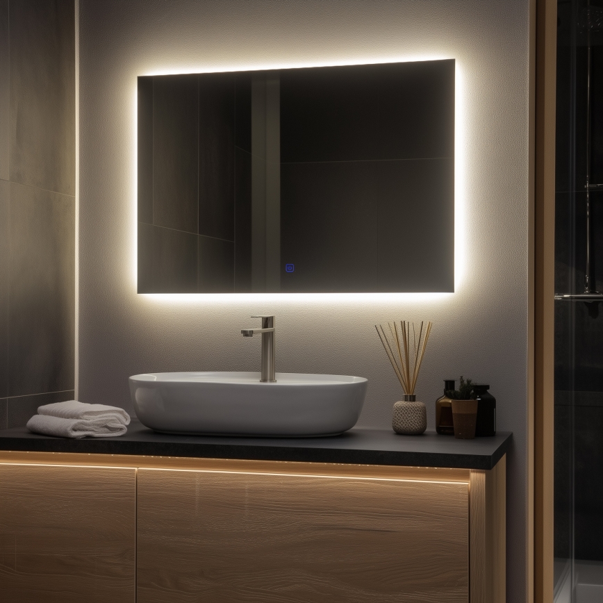 Brilagi - LED-Badezimmerspiegel LUCE LED/30W/230V 60x90 cm IP44 CRI 90 dimmbar + CCT