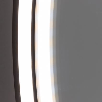Brilagi - LED-Badezimmerspiegel PALANZO LED/19W/230V Ø 60 cm schwarz IP44 Ra 90 dimmbar mit CCT