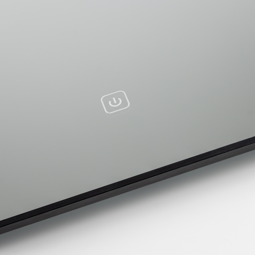 Brilagi - LED-Badezimmerspiegel SUELLO LED/28W/230V 60x80 cm schwarz IP44 CRI 90 dimmbar + CCT