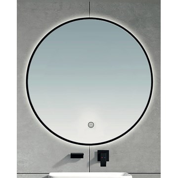 Brilagi - LED Badezimmerspiegel VENA BLACK LED/19W/230V Ø 60 cm IP44 CRI 90 dimmbar + CCT
