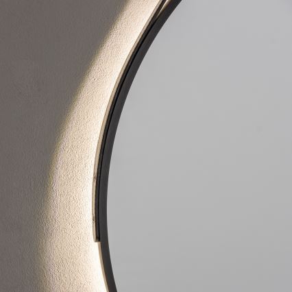 Brilagi - LED-Badezimmerspiegel VERESE LED/19W/230V Ø 60 cm schwarz IP44 CRI 90 dimmbar + CCT