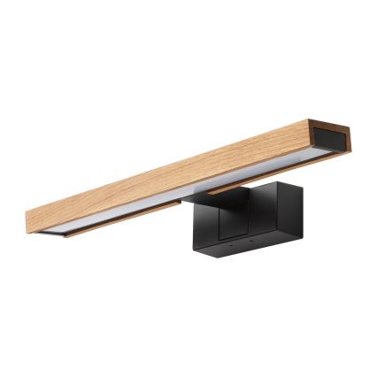 Brilagi - LED-Badspiegelleuchte 3-in-1 WOODY MIRROR LED/8W/230V IP44 schwarz/Eiche