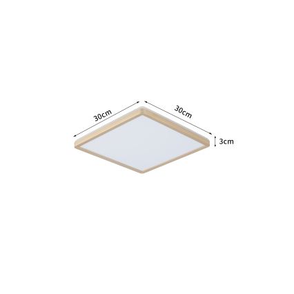 Brilagi - LED Badezimmer-Deckenleuchte ULTRA SLIM LED/18W/230V 30x30 cm goldfarben IP54