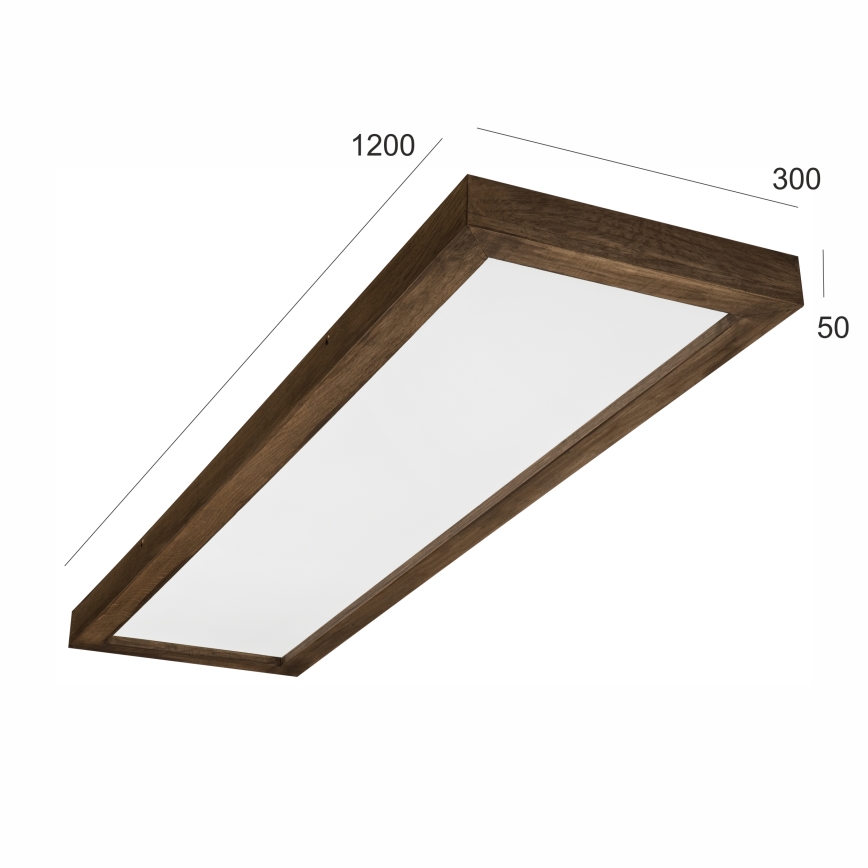 Brilagi - LED Badezimmer-Deckenleuchte WOODY FRAME LED/40W/230V 120x30 cm IP44 Eiche Nussbaum