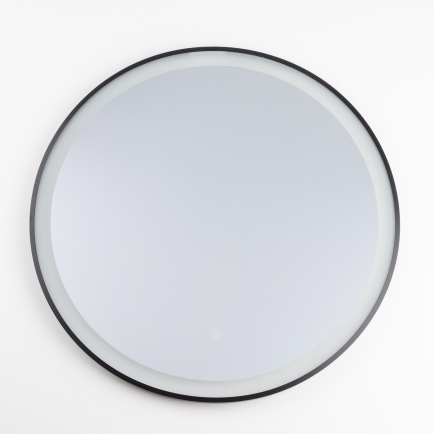 Brilagi - LED Badezimmerspiegel ASTI LED/19W/230V Ø 60 cm schwarz IP44 CRI 90 dimmbar + CCT