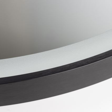 Brilagi - LED Badezimmerspiegel ASTI LED/19W/230V Ø 60 cm schwarz IP44 CRI 90 dimmbar + CCT