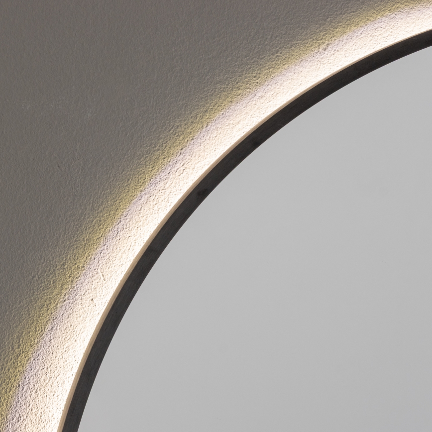 Brilagi - LED-Badezimmerspiegel NOVARA LED/19W/230V Ø 60 cm schwarz IP44 CRI 90 dimmbar + CCT