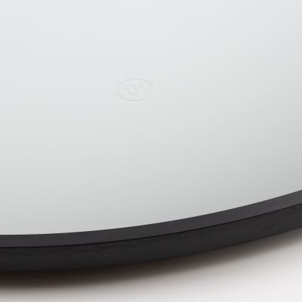 Brilagi - LED-Badezimmerspiegel NOVARA LED/19W/230V Ø 60 cm schwarz IP44 CRI 90 dimmbar + CCT