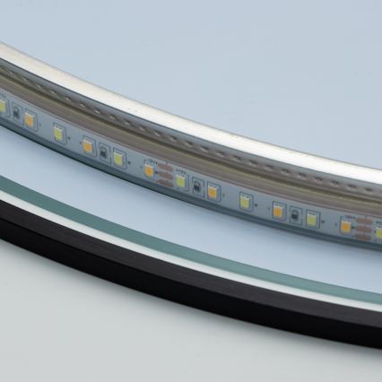 Brilagi - LED Badezimmerspiegel VENA BLACK LED/19W/230V Ø 60 cm IP44 CRI 90 dimmbar + CCT