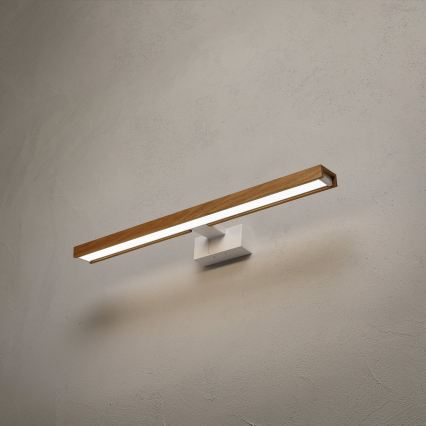 Brilagi - LED-Badezimmer-Spiegelbeleuchtung 3-in-1 WOODY MIRROR LED/12W/230V 60 cm IP44 weiß/Eiche