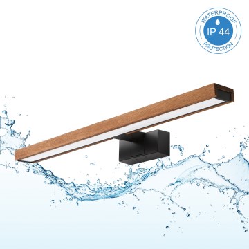 Brilagi - LED-Badspiegelbeleuchtung WOODY MIRROR 3-in-1 LED/12W/230V 60 cm IP44 Schwarz/Eiche/Kirsche