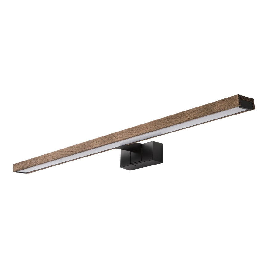 Brilagi - LED-Badspiegelbeleuchtung WOODY MIRROR 3-in-1 LED/15W/230V 80 cm IP44 schwarz/Eiche Nussbaum