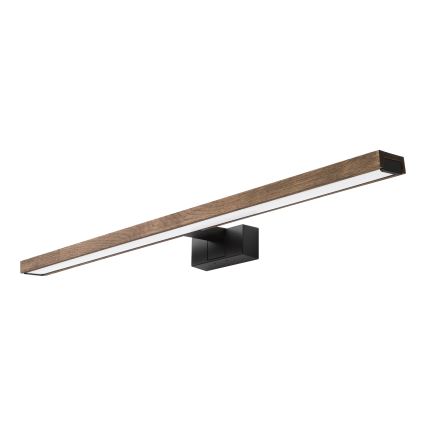 Brilagi - LED-Badspiegelbeleuchtung WOODY MIRROR 3-in-1 LED/15W/230V 80 cm IP44 schwarz/Eiche Nussbaum