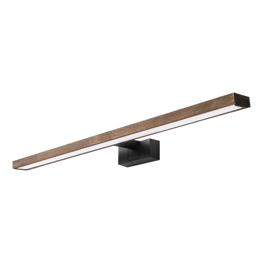 Brilagi - LED-Badspiegelbeleuchtung WOODY MIRROR 3-in-1 LED/15W/230V 80 cm IP44 schwarz/Eiche Nussbaum