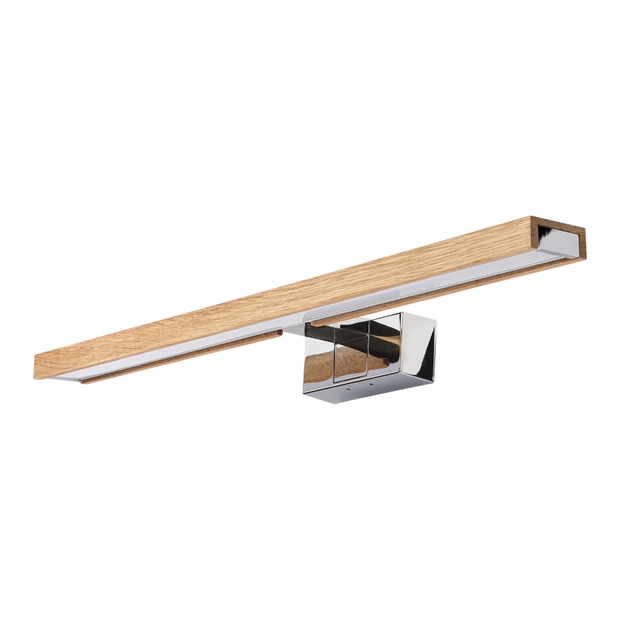 BRILAGI - LED-Beleuchtung für Badezimmerspiegel 3-in-1 WOODY MIRROR LED/12W/230V 60 cm IP44 Hochglanz-Chrom/Eiche