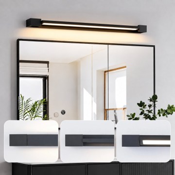 BRILAGI - LED-Badspiegelleuchte AQUA LINE LED/20W/230V 80 cm IP44 schwarz CRI 90