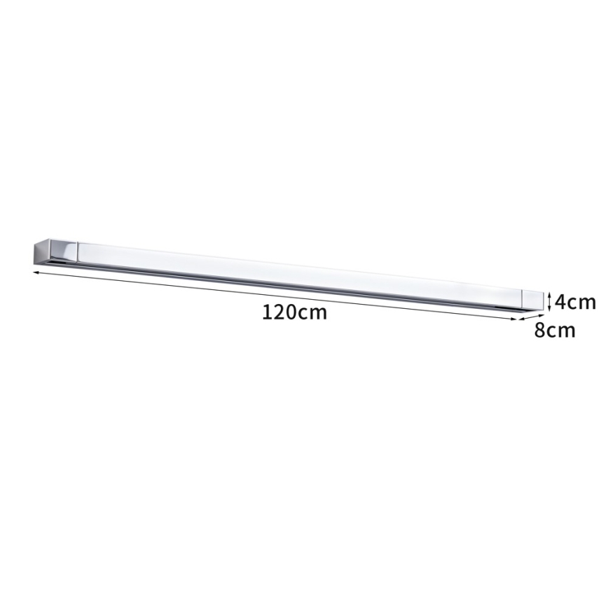 BRILAGI - LED-Beleuchtung für Badezimmerspiegel AQUA LINE LED/36W/230V 120 cm IP44 glänzender Chrom CRI 90