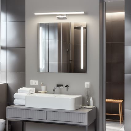 Brilagi - LED-Spiegelleuchte für Badezimmer 3-in-1 VESTRA LED/12W/230V 60 cm IP44 glänzender Chrom