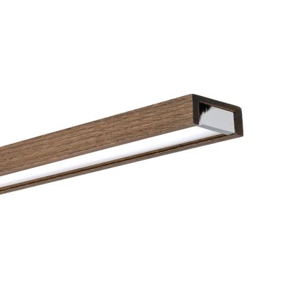 BRILAGI - LED-Spiegelbeleuchtung für das Badezimmer WOODY MIRROR 3v1 LED/15W/230V 80 cm IP44 glänzender Chrom/Eiche Nussbaum