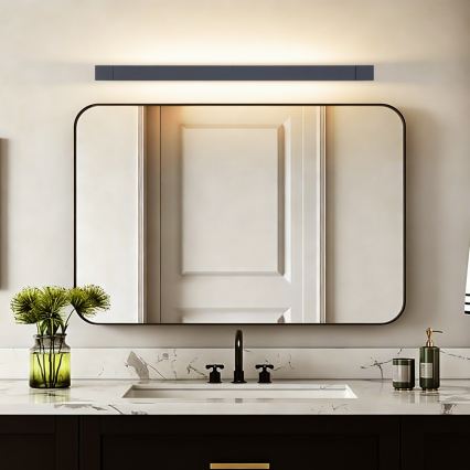BRILAGI - LED-Badspiegelleuchte AQUA LINE LED/20W/230V 80 cm IP44 schwarz CRI 90