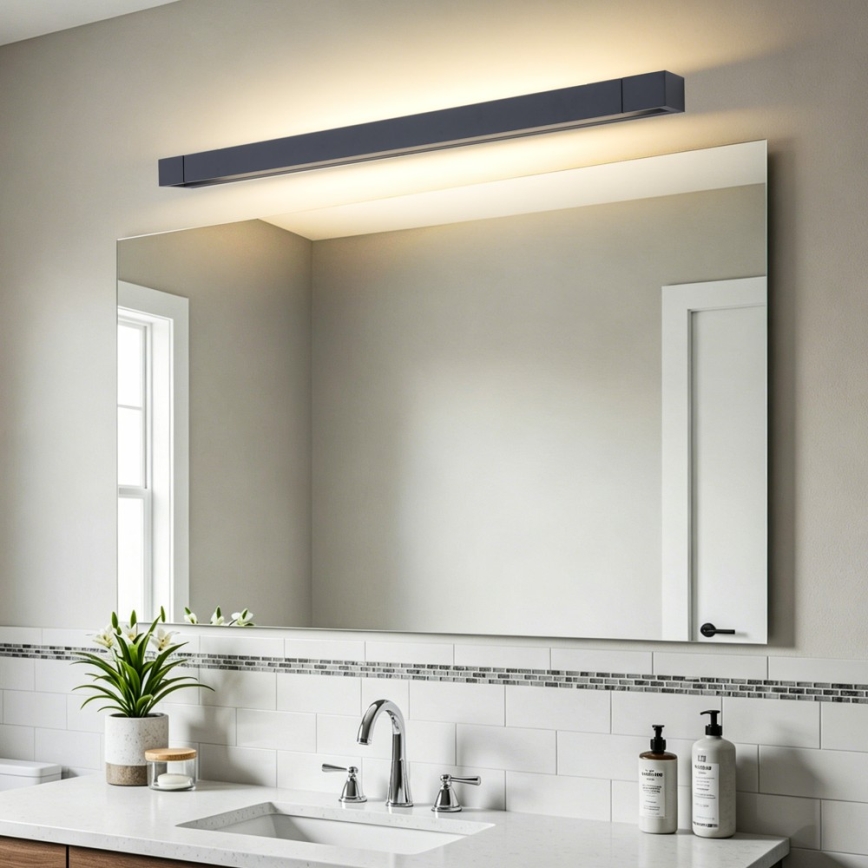 BRILAGI - LED-Badspiegelleuchte AQUA LINE LED/20W/230V 80 cm IP44 schwarz CRI 90
