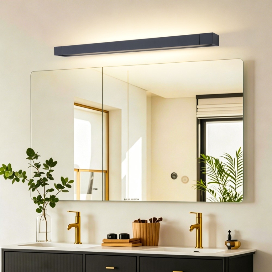 BRILAGI - LED-Badspiegelleuchte AQUA LINE LED/20W/230V 80 cm IP44 schwarz CRI 90