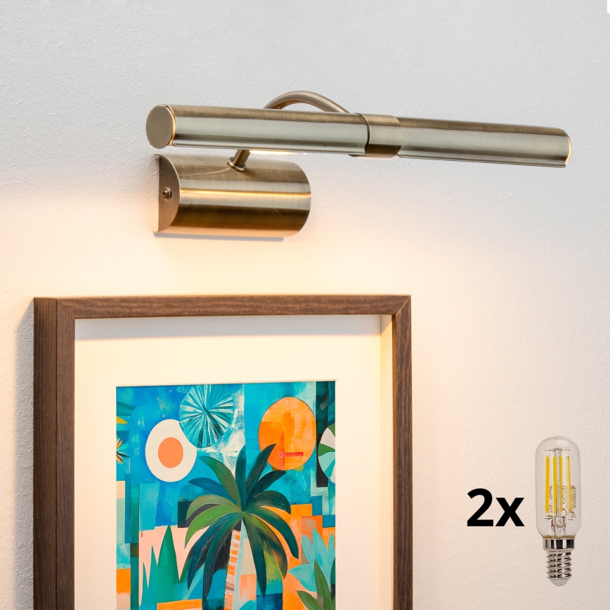Brilagi - LED-Bilderleuchte DANAE 2xE14/4W/230V 3000K bronzen