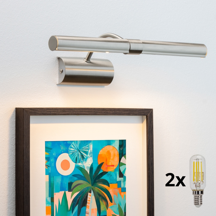 Brilagi - LED-Bilderleuchte DANAE 2xE14/4W/230V 3000K matt Chrom
