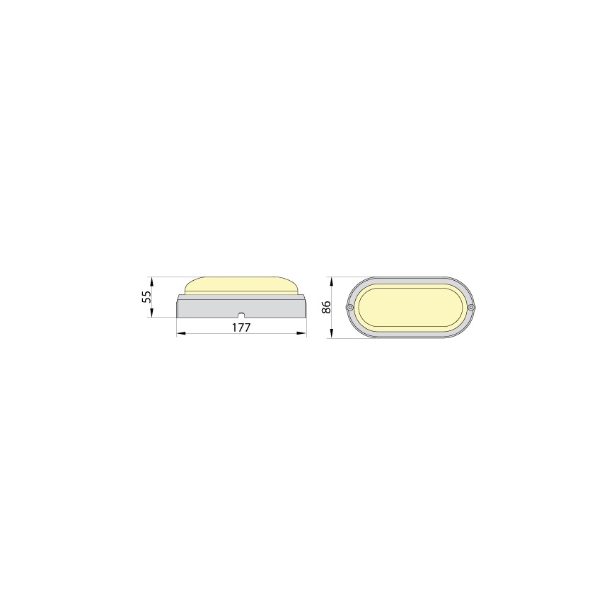 Brilagi - LED-Decken-Hochleistungsleuchte SIMA LED/12W/230V IP65 weiß