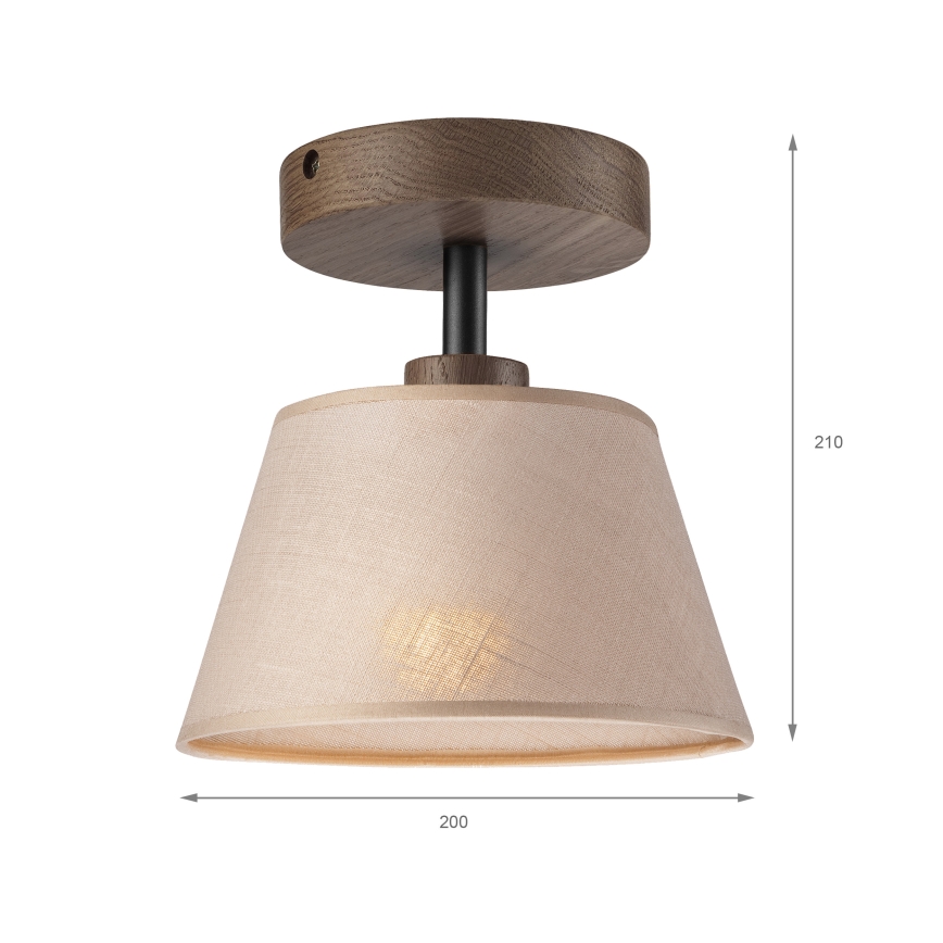 Brilagi - LED Deckenleuchte ANTHONY 1xE14/60W/230V Eiche Nussbaum/Beige
