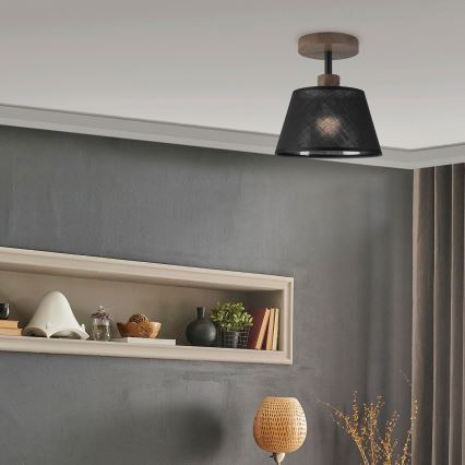 Brilagi - LED Deckenleuchte ANTHONY 1xE14/60W/230V Eiche Nussbaum/Schwarz