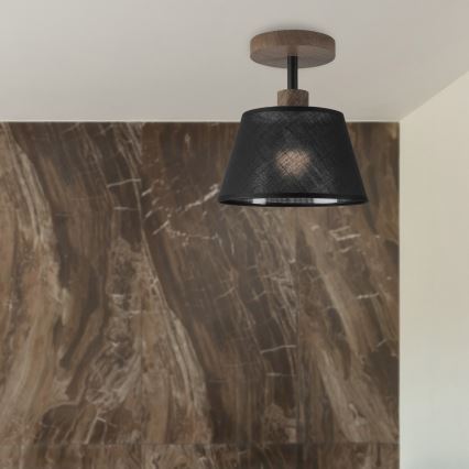 Brilagi - LED Deckenleuchte ANTHONY 1xE14/60W/230V Eiche Nussbaum/Schwarz