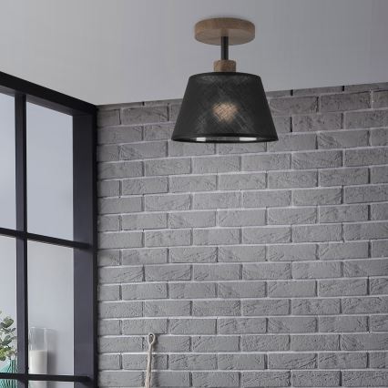 Brilagi - LED Deckenleuchte ANTHONY 1xE14/60W/230V Eiche Nussbaum/Schwarz