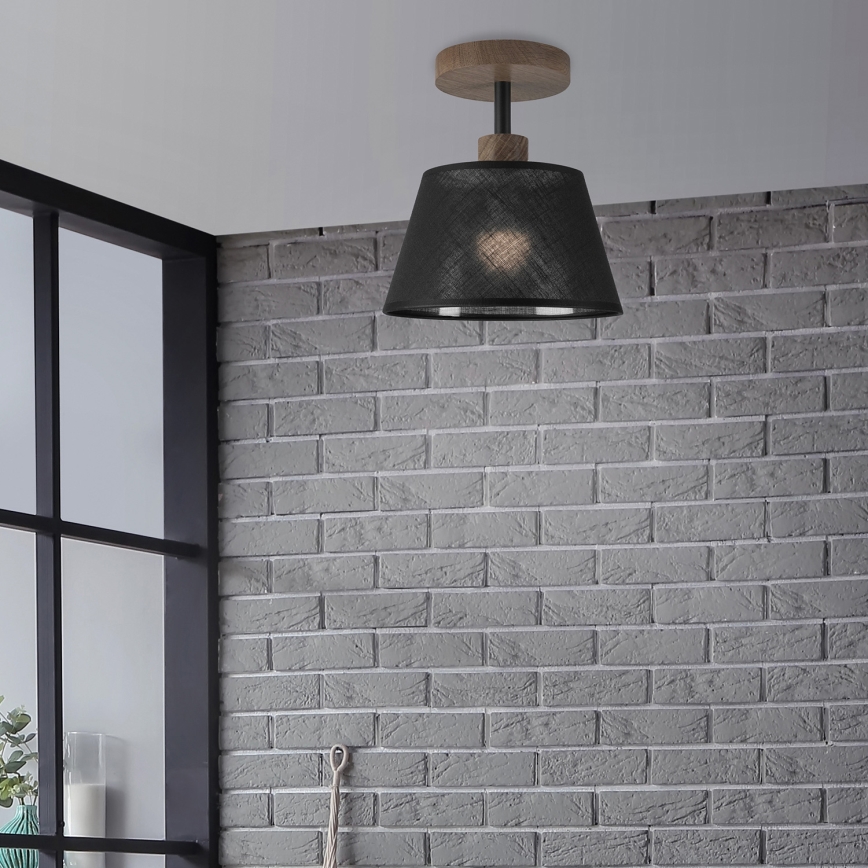 Brilagi - LED Deckenleuchte ANTHONY 1xE14/60W/230V Eiche Nussbaum/Schwarz