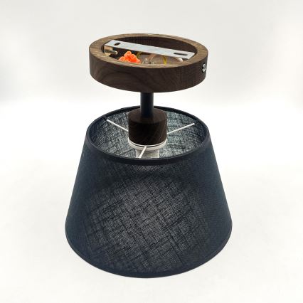 Brilagi - LED Deckenleuchte ANTHONY 1xE14/60W/230V Eiche Nussbaum/Schwarz