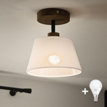 Brilagi - LED Deckenleuchte ANTHONY 1xE14/60W/230V Eiche Nussbaum/Weiß