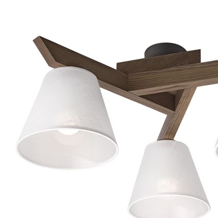 Brilagi - LED Deckenleuchte ANTHONY 3xE14/40W/230V Eiche Nussbaum/Weiß