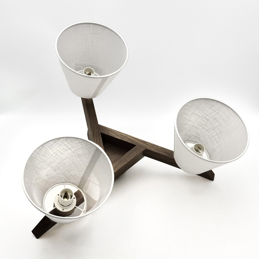 Brilagi - LED Deckenleuchte ANTHONY 3xE14/40W/230V Eiche Nussbaum/Weiß