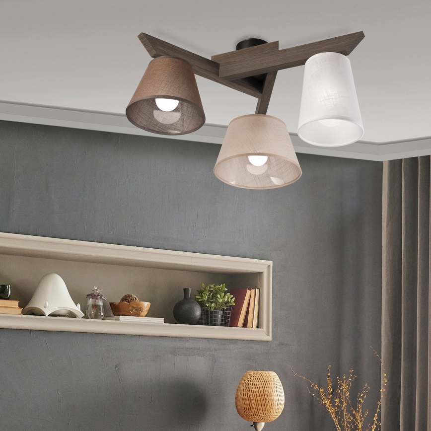 Brilagi - LED Deckenleuchte ANTHONY 3xE14/40W/230V Eiche Nussbaum