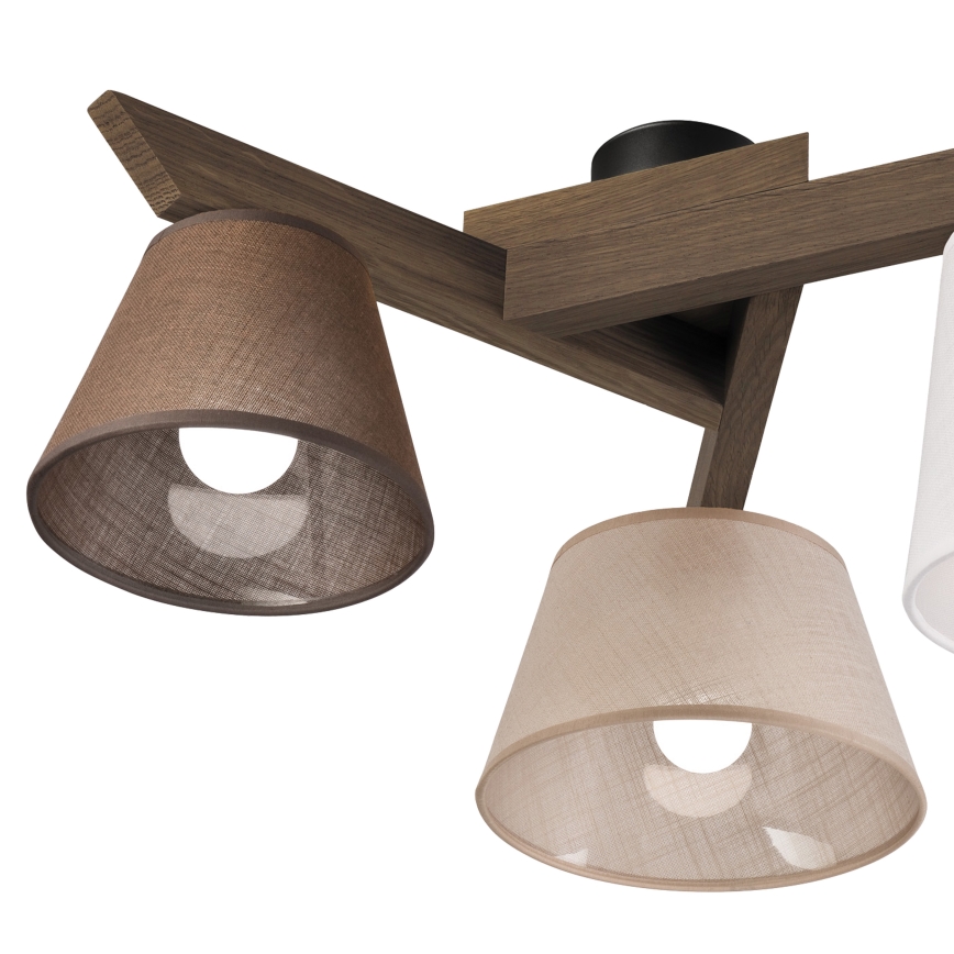 Brilagi - LED Deckenleuchte ANTHONY 3xE14/40W/230V Eiche Nussbaum