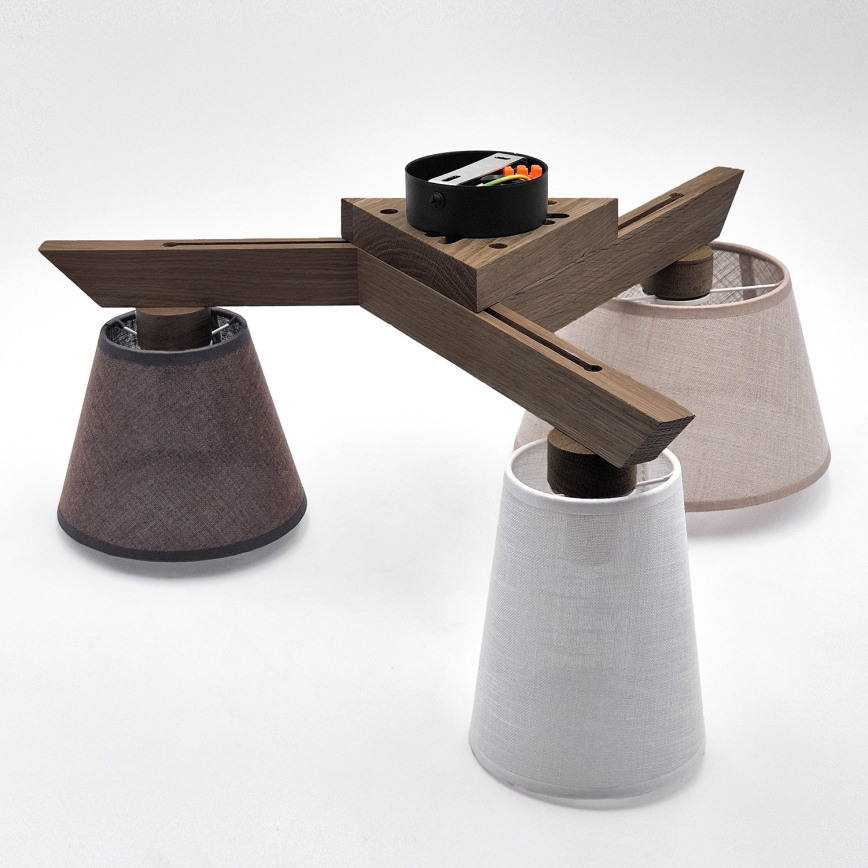 Brilagi - LED Deckenleuchte ANTHONY 3xE14/40W/230V Eiche Nussbaum