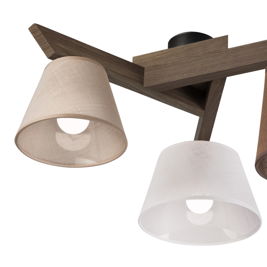 Brilagi - LED Deckenleuchte ANTHONY 3xE14/40W/230V Eiche Nussbaum