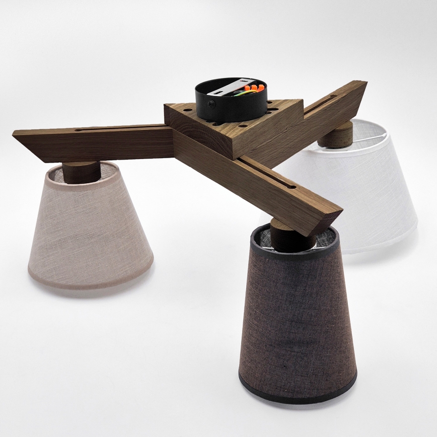 Brilagi - LED Deckenleuchte ANTHONY 3xE14/40W/230V Eiche Nussbaum